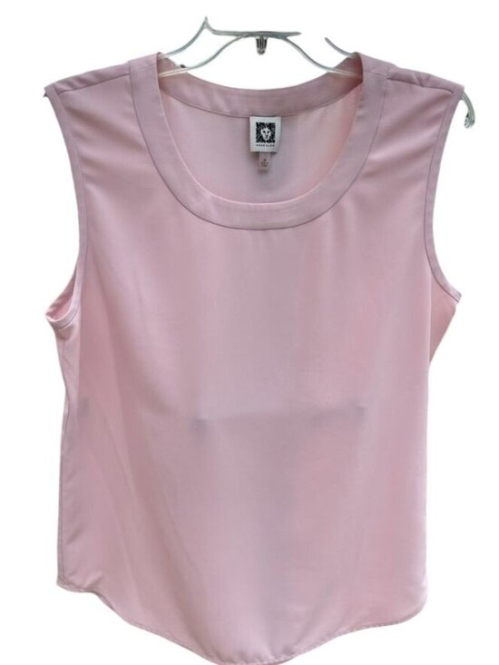 Anne Klein Tops - Anne Klein Soft Pink Sleeveless Blouse Scoop Neck Shell Top - Size M